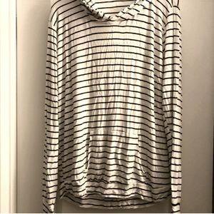 Brandy Melville striped hooded pullover, size OS